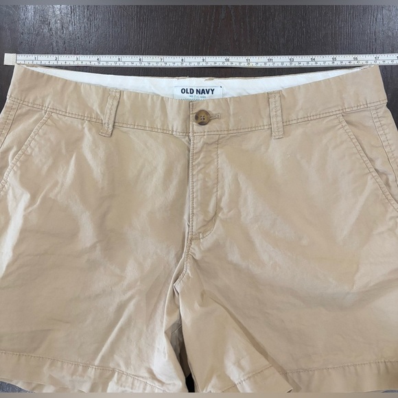 Old Navy Size 10 Regular Khaki Light Tan Cotton Shorts - Picture 6 of 6